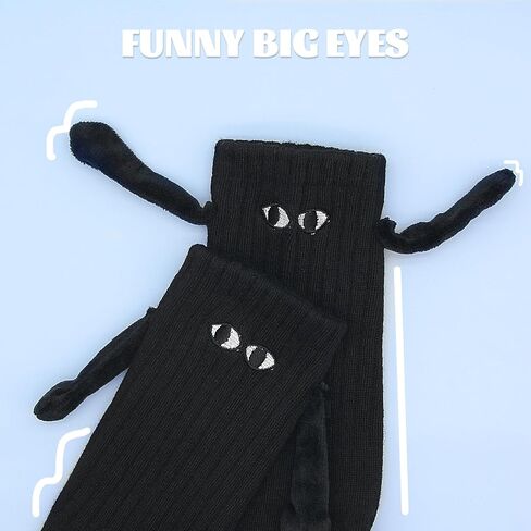 KJMYYXGS 2/3 Pair Hand in Hand Socks Funny Magnetic Hand Holding Family Socks Couple Mid-Tube Friendship Novelty Socks in Saudi Arabia