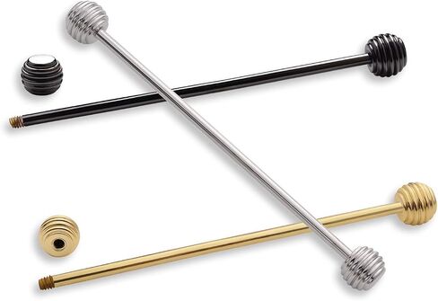 YYBONNIE 3PCS Men's Copper Barbell Collar Bar Pins Shirts Tie Pins Necktie Pin Stick Collar Stays Brooch in Saudi Arabia