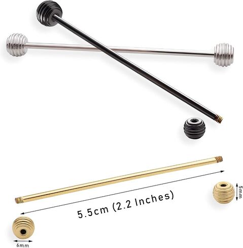 YYBONNIE 3PCS Men's Copper Barbell Collar Bar Pins Shirts Tie Pins Necktie Pin Stick Collar Stays Brooch in Saudi Arabia
