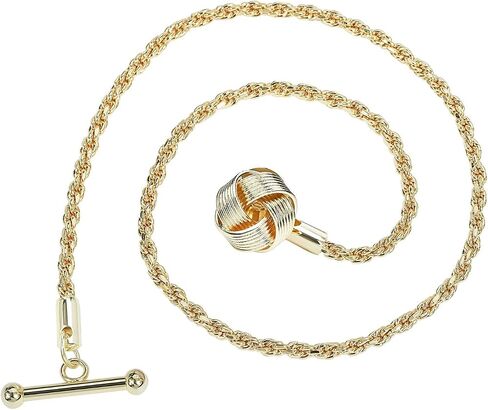 VVCome Men's Metal Knot Lapel Chain for Suit Gold Silver Celtic Knots Lapel Pins Brooch with Tassel Suit Accessories in Kuwait
