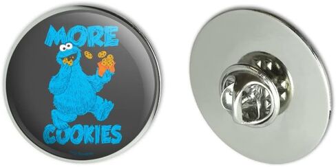 Sesame Street Cookie Monster More Cookies Metal 1.1" Tie Tack Hat Lapel Pin Pinback, Multicolored in Saudi Arabia