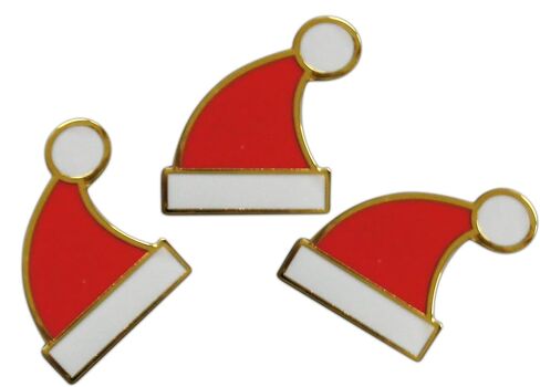 Novel Merk Merry Christmas Holiday – Santa Hat, Holly, Candy Cane or Other Seasonal Lapel Pin, Hat Pin & Tie Tack Set - Clutch Back in Saudi Arabia