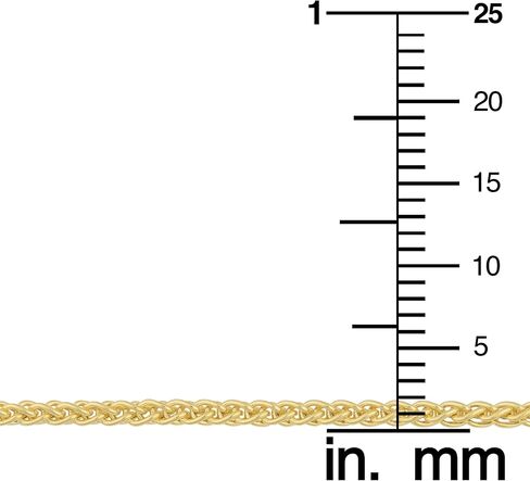 Kooljewelry 14k Solid Yellow Gold 1.7 mm Round Wheat Chain Necklace (16, 18, 20, 22, 24 or 30 inch) in Saudi Arabia