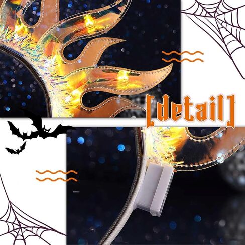 Zoestar تضيء لهب عقال LED متوهجة النار العصابات الشعر حزب ملهى ليلي زي الشعر التبعي النساء والفتيات in Kuwait