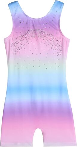 Zaclotre الجمباز ثياب للفتيات جوفاء الظهر Biketards Unitard طفل قطعة واحدة سباركلي الرقص الزي in Kuwait