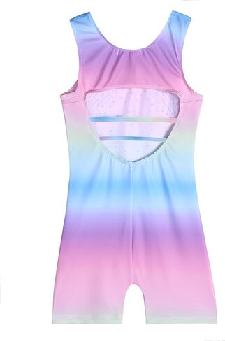 Zaclotre الجمباز ثياب للفتيات جوفاء الظهر Biketards Unitard طفل قطعة واحدة سباركلي الرقص الزي in Kuwait