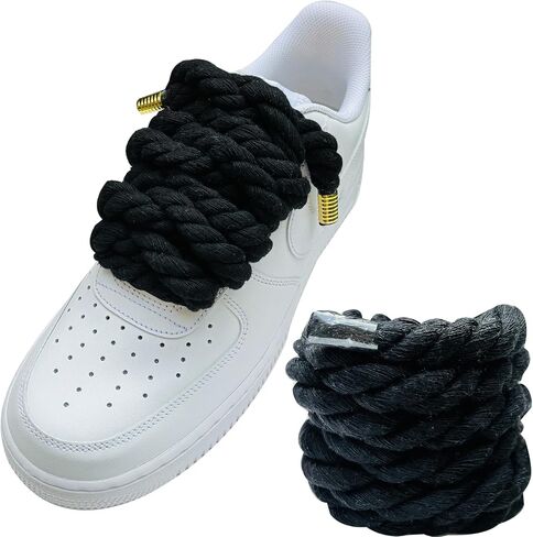 Lopau Thick Rope Shoe Laces for Air Force 1, Dont Punch DIY Chunky Jumbo Shoelaces for Dunk,Air Jordan,AF1 Sneakers in Saudi Arabia