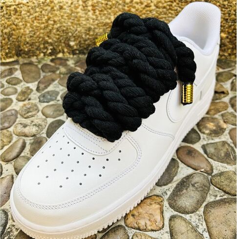 Lopau Thick Rope Shoe Laces for Air Force 1, Dont Punch DIY Chunky Jumbo Shoelaces for Dunk,Air Jordan,AF1 Sneakers in Saudi Arabia