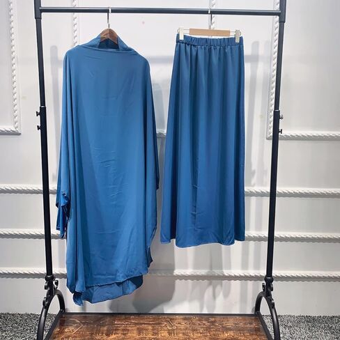 فستان نسائي إسلامي من RLLJS لرمضان قطعة واحدة ملابس صلاة حجاب عباية دبي إسلام قفطان تركي أفريقي in Kuwait