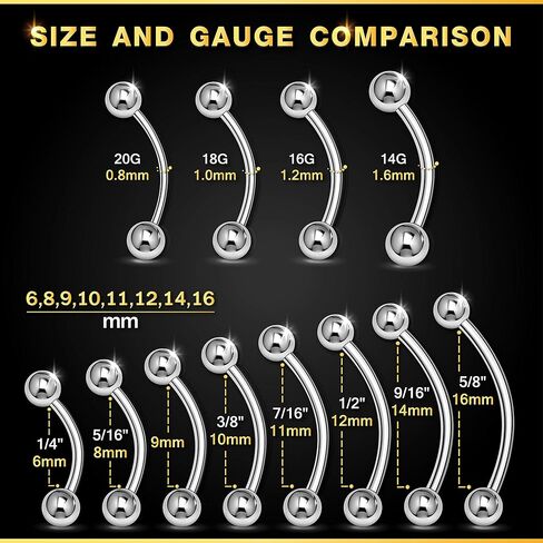 KJM Fashion 4 قطعة منحني الحديد الكرة الحاجب الرخ الغضروف الزنمة أقراط Daith ثقب المجوهرات اختيار الحجم واللون in Kuwait