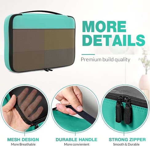 5 Set Packing Cubes for Suitcases, Travel Packing Organized Cubes for Carry On Suitcases,Lightwight Luggage Organizer Bags with Travel Accessories in Saudi Arabia