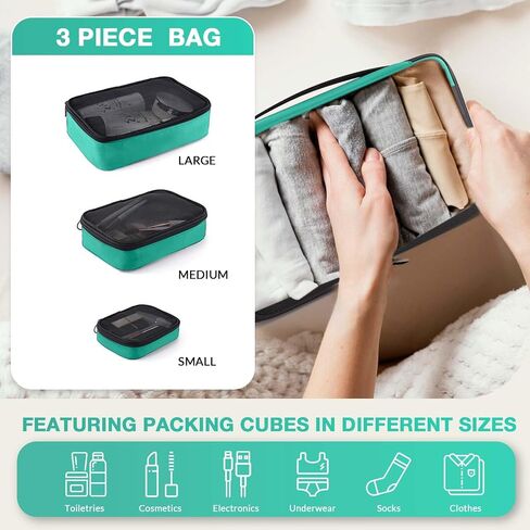 5 Set Packing Cubes for Suitcases, Travel Packing Organized Cubes for Carry On Suitcases,Lightwight Luggage Organizer Bags with Travel Accessories in Saudi Arabia