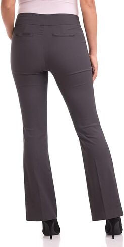 Rekucci Women's Stretchy Flare Leg Pull-On Dress Pants with Pockets for Office Work Business, Regular 32L in Saudi Arabia