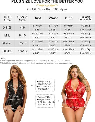 ohyeah Lace Teddy Lingerie Bodysuit Backless Halter Deep V Neck One Piece Nightgown XS-4XL in Saudi Arabia