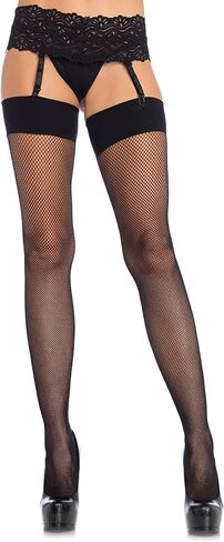 جوارب Leg Avenue النسائية من الألياف اللدنة الشبكية مع جزء علوي مريح واسع النطاق in Kuwait