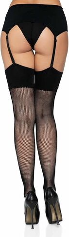 جوارب Leg Avenue النسائية من الألياف اللدنة الشبكية مع جزء علوي مريح واسع النطاق in Kuwait