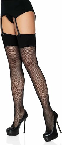 جوارب Leg Avenue النسائية من الألياف اللدنة الشبكية مع جزء علوي مريح واسع النطاق in Kuwait