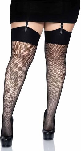 جوارب Leg Avenue النسائية من الألياف اللدنة الشبكية مع جزء علوي مريح واسع النطاق in Kuwait