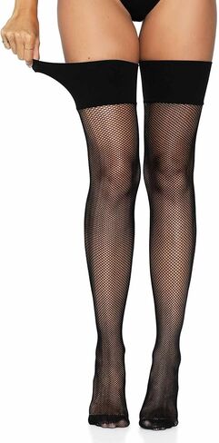 جوارب Leg Avenue النسائية من الألياف اللدنة الشبكية مع جزء علوي مريح واسع النطاق in Kuwait