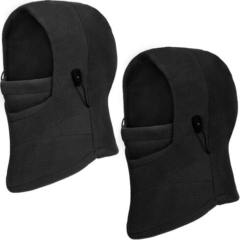2 Pieces Kids Balaclava Windproof Winter Ski Cap Thick Warm Fleece Face Cover for Children Outdoor Activities in Saudi Arabia