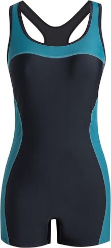 Yilisha إمرأة Boyleg قطعة واحدة ملابس السباحة Racerback بدلة رياضية ثوب السباحة تدريب المراهقين البطن التحكم ملابس السباحة اللفة in Kuwait