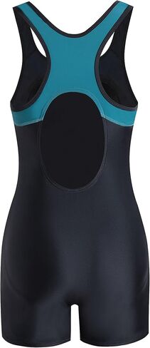 Yilisha إمرأة Boyleg قطعة واحدة ملابس السباحة Racerback بدلة رياضية ثوب السباحة تدريب المراهقين البطن التحكم ملابس السباحة اللفة in Kuwait