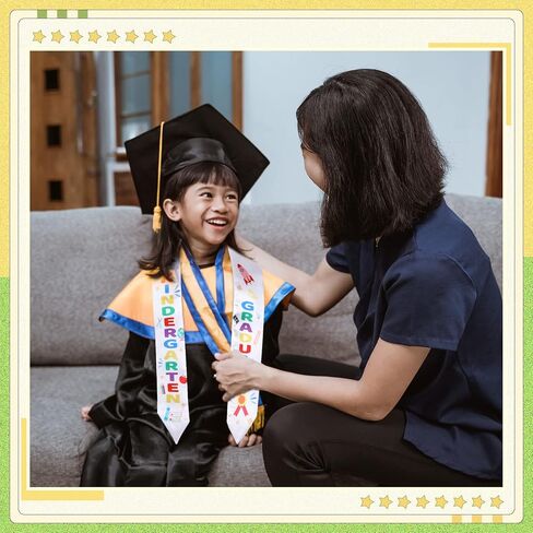 24 Pieces Kindergarten Graduation Kids Graduation Sash with Kindergarten Diploma with 12 Pcs Kindergarten Graduation Sash and 12 Pcs Kindergarten Diploma for Kids Students Teachers Graduation Supply in Saudi Arabia