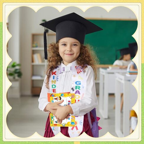 24 Pieces Kindergarten Graduation Kids Graduation Sash with Kindergarten Diploma with 12 Pcs Kindergarten Graduation Sash and 12 Pcs Kindergarten Diploma for Kids Students Teachers Graduation Supply in Saudi Arabia