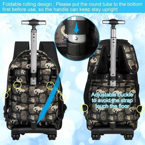3Pcs Rolling Backpack for Girls Women, Kids Roller Bookbag with Wheels, Butterfly Wheeled Backpacks Set for Elementary Toddler(Black) in Saudi Arabia