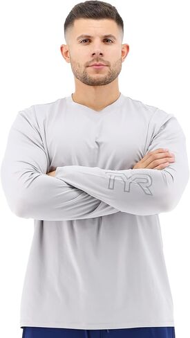 TYR Men's Long Sleeve Sun Protection Performance T-Shirt UPF 50+ in Saudi Arabia
