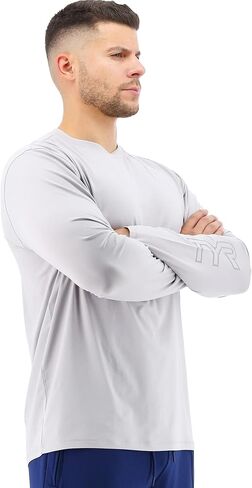 TYR Men's Long Sleeve Sun Protection Performance T-Shirt UPF 50+ in Saudi Arabia