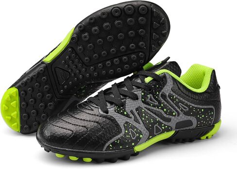 Kids Indoor Soccer Shoes Athletic Outdoor Turf Soccer Cleats Lace Up for Boys Girls in Kuwait
