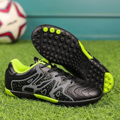 Kids Indoor Soccer Shoes Athletic Outdoor Turf Soccer Cleats Lace Up for Boys Girls in Kuwait