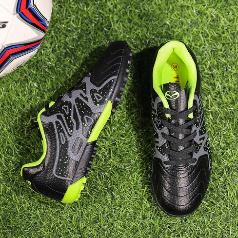 Kids Indoor Soccer Shoes Athletic Outdoor Turf Soccer Cleats Lace Up for Boys Girls in Kuwait