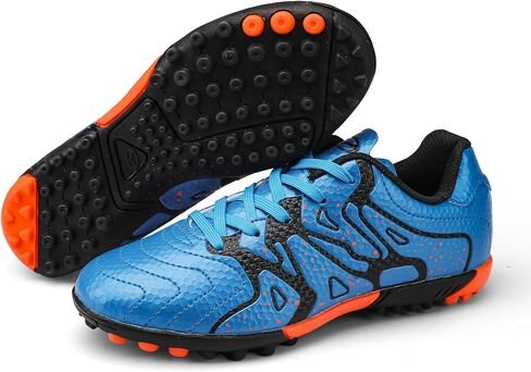 Kids Indoor Soccer Shoes Athletic Outdoor Turf Soccer Cleats Lace Up for Boys Girls in Kuwait