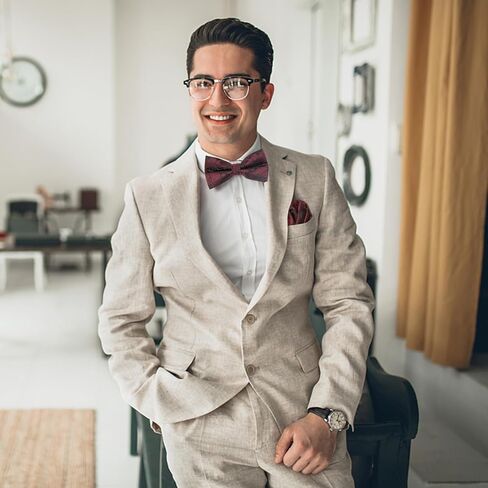 ربطة عنق Luckyvestir للرجال ربطة عنق مربوطة مسبقًا مع مجموعة أزرار أكمام مربعة للجيب ربطة عنق ملونة لحفلات الزفاف الرسمية in Kuwait