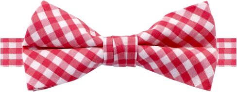 Jacob Alexander Men's Gingham Checkered Pattern Pre-Tied Banded Bow Tie in Saudi Arabia