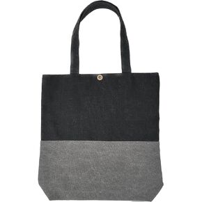 Katsia DuoStyle Canvas Tote & Shoulder Bag | Dual-tone, Handbag, Patchwork, Magnetic Snap at Opening