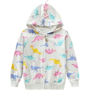 Tkria Girls Zip-Up Hoodie Sweatshirts Toddler Heart Jacket Winter Long Sleeve Hooded Shirts Pollover Tops Fall Outwear 2-6T