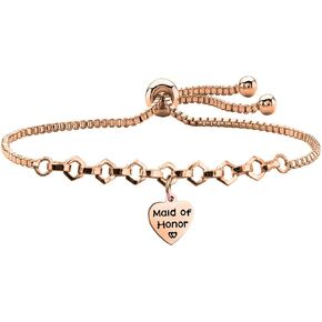 FUSTMW Bridesmaid Jewelry Gift Maid of Honor Bracelet Matron of Honor Bangle Wedding Gift For Bridesmaids in Kuwait