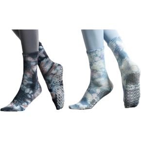 جوارب يوجا بيلاتيس مع مقابض للنساء، جوارب رياضية ملونة غير قابلة للانزلاق لرقص الباليه in Kuwait