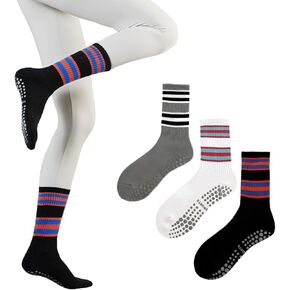 جوارب يوجا للسيدات من JUCHYDii مع مقابض، جوارب قابضة غير قابلة للانزلاق للبيلاتيس والباري والباليه والتدريبات والمستشفيات in Kuwait