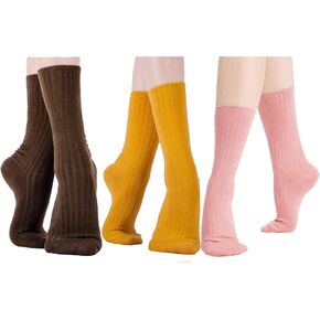 جوارب الرقص JUCHYDii للنساء والفتيات، جوارب قطنية كلاسيكية مضلعة لليوجا والرقص والكاجوال in Kuwait