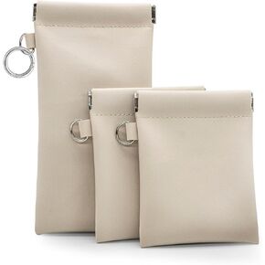 Basicfeel 1 Pcs Sunglass Case,2 pcs Purse Organizer. Portable Squeeze Top,Case anti-scratch,PU material. in Kuwait