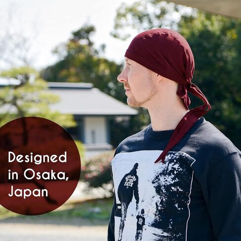 100% Cotton Mens Womens Bandana - Easy Tie Welding Caps Style Sports Durag Sun Hat Chef Bandana in Saudi Arabia