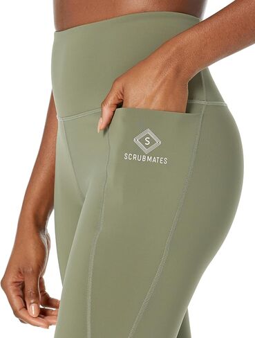 سكرب ميتس أندر سكرب للنساء - سروال يوجا عالي الخصر تحت سكراب، سروال للطبيب والممرضة مع جيوب على الورك in Kuwait