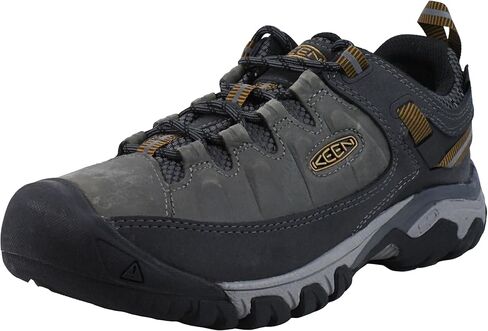 KEEN Men's Targhee 3 Low Height Waterproof Hiking Shoes, Steel Grey/Golden Brown, 8.5 Wide in Saudi Arabia