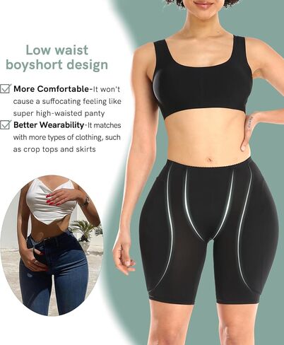 Figninget Hip Padded Hip Dips Pads Butt Enhancer Low Waist Bbl Shorts Hip Pads Shapewear for Women in Saudi Arabia