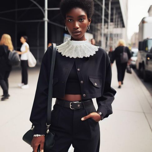 الأبيض الدانتيل طوق والأصفاد مجموعة مهرج كشكش طوق الاكسسوارات راهبة زي أساسيات Draculaura تأثيري RBG زي in Kuwait