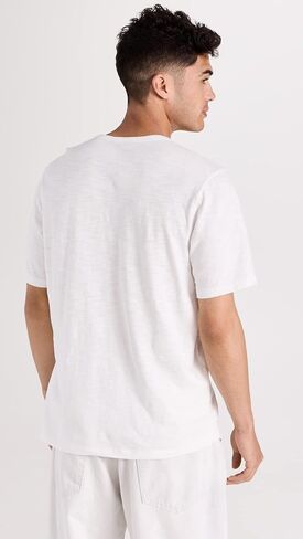 Vince Men's Slub Split Neck Tee in Saudi Arabia